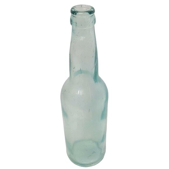 Anheuser-Busch Other - Adolphus Busch AB connected Aqua P7 Handblown Beer Bottle circa 1895 - 1910